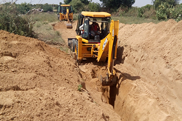 Work Under Construction After Flood