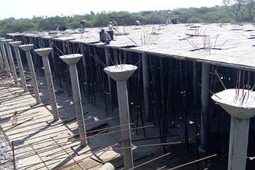Work Under Construction After Flood