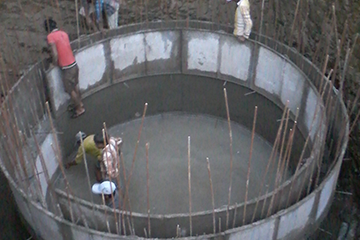 Work Under Construction After Flood
