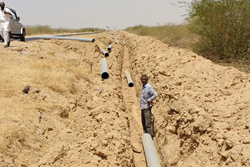 Work Under Construction After Flood